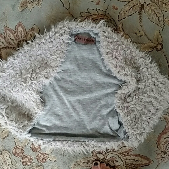 Free people fuzzy shawl vest