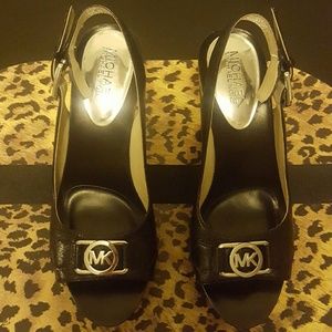 Michael Kors black wedges