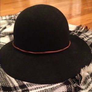 Kimchi Blue Black Wool Floppy Hat