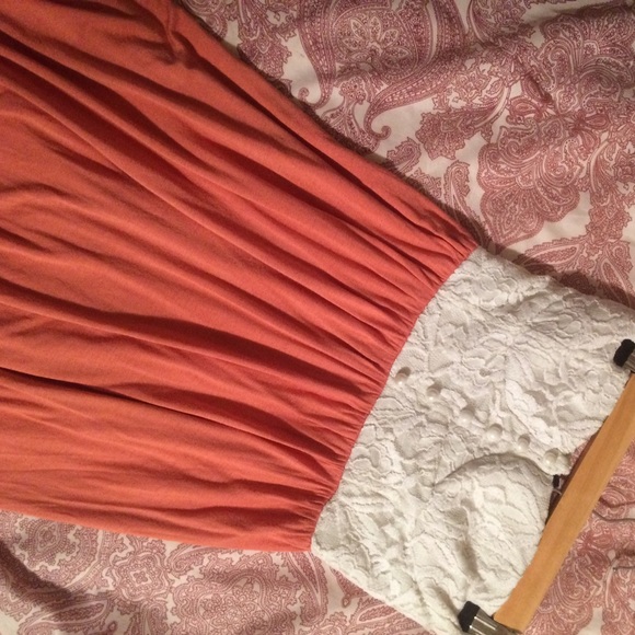 Cute lace top high low dress