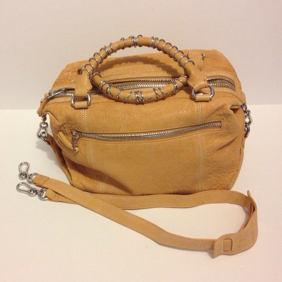 ASH Sasha Satchel Handbag pebbled lamb leather NEW