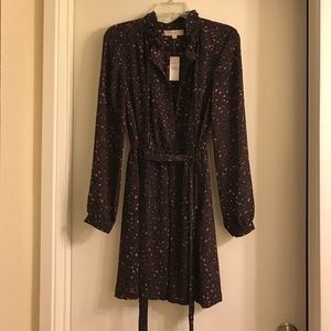 Loft, Brown animal print dress. Size 6