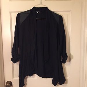 Love Culture Linen and Leather Cardigan