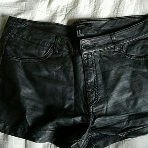 Fux Leather shorts