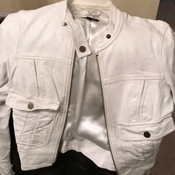 Pristine condition, cropped bike jacket from Bebe.