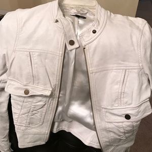 Pristine condition, cropped bike jacket from Bebe.