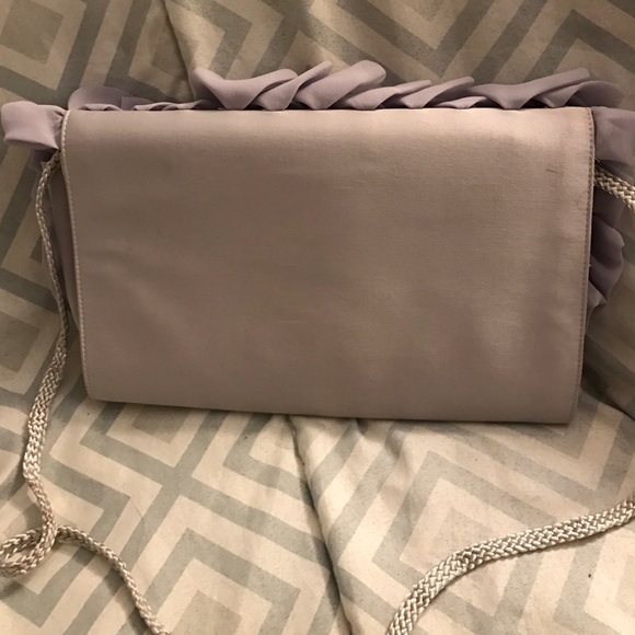 Gray/Silver Ruffle Clutch - Picture 2 of 3