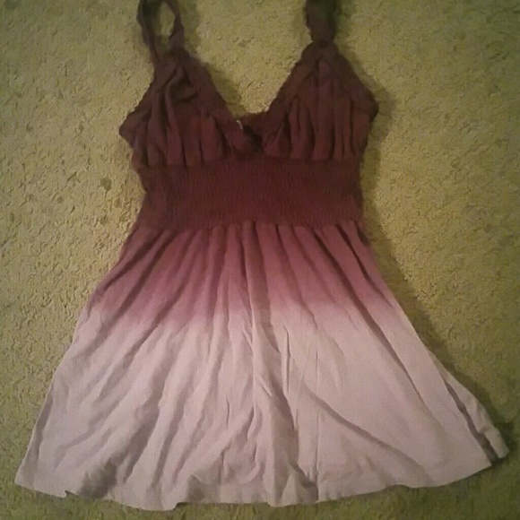 Purple V neck Tank Top