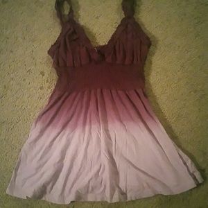 Purple V neck Tank Top