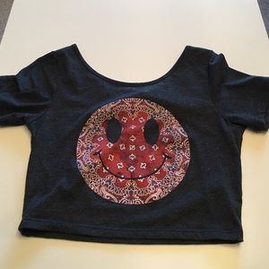 Smiley face crop top