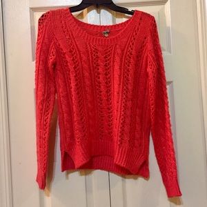 Dark coral knit sweater *worn twice*