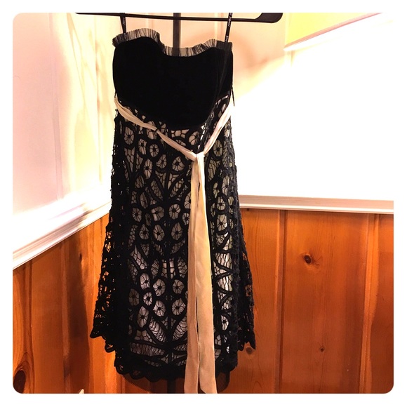 Vintage Betsey Johnson Dress Strapless New 2 Black