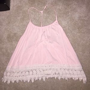 light pink tank top