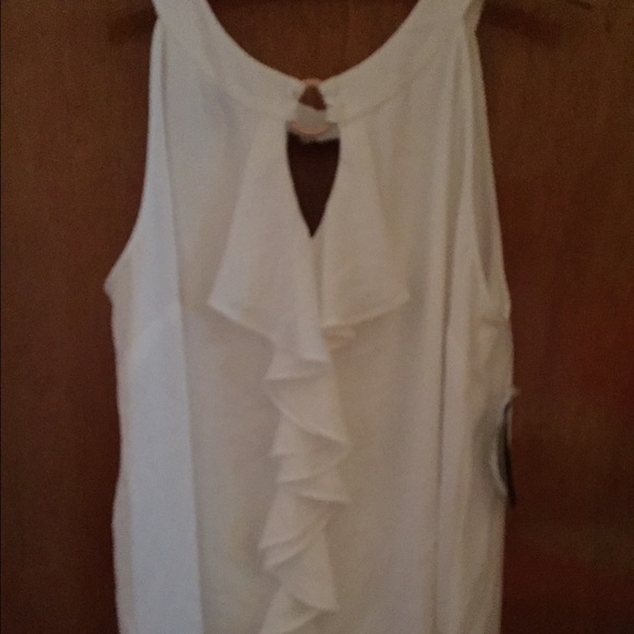 White ruffle top - Picture 1 of 2