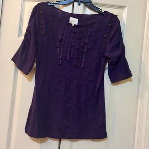 *never worn* Anthropologie purple short sleeve