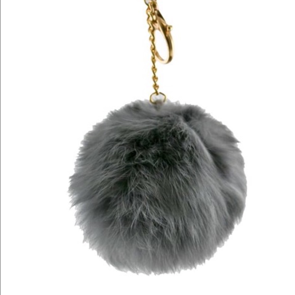 Faux Fur Pom Keychain!!!