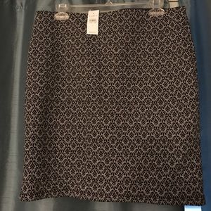 Loft Black and gray mini skirt