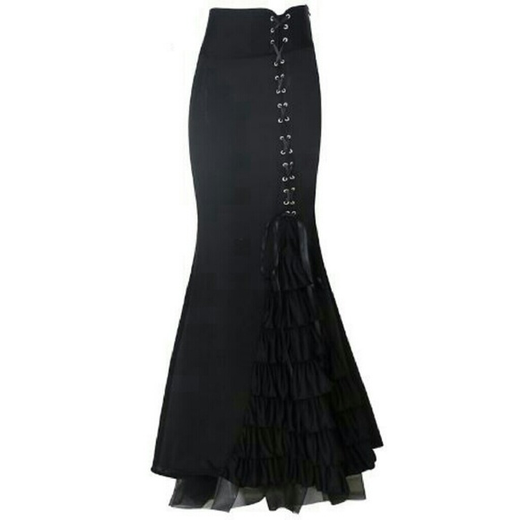 Corset Lace Front Mermaid Skirt - Picture 4 of 4