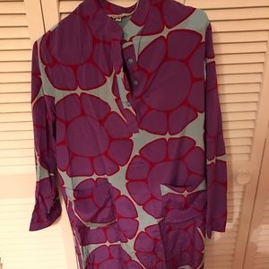 Stunning Tucker Silk Shirt Dress XS
