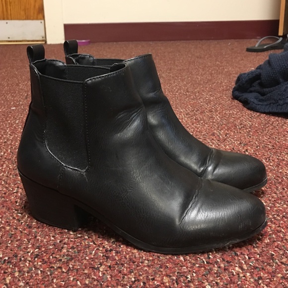 Faux Leather Chelsea Booties