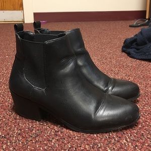 Faux Leather Chelsea Booties