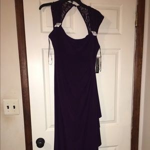 Plum floor length ball gown