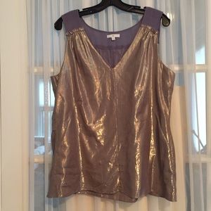 Gap lavender & gold sleeveless top size large