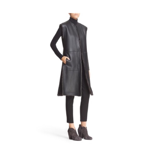 HOST PICK! Helmut Lang Shearling Reversible Vest - Picture 2 of 7