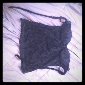 Sleeveless black top