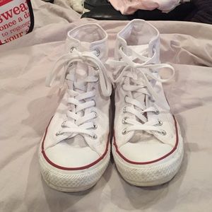 White Converse High Tops