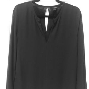 Ann Taylor Sheer Sleeve Top
