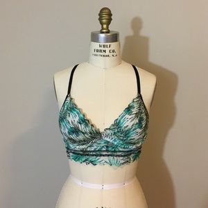 PINK Racerback Tropical Print Bralette