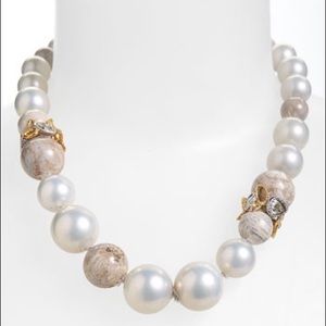Alexis Bittar Siyabona Pearl Stone Necklace