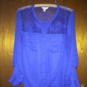 Candies Blue sheer top