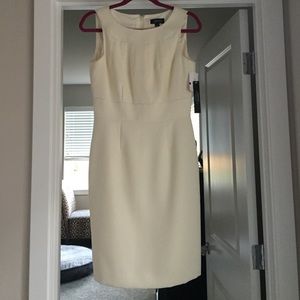 Tahari Womens Ivory Sleeveless Sheath Dress
