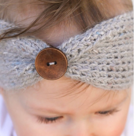 Teal Stretchy Knitted Head Band - Picture 2 of 3