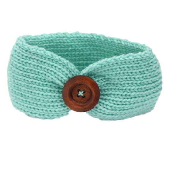 Teal Stretchy Knitted Head Band - Picture 3 of 3
