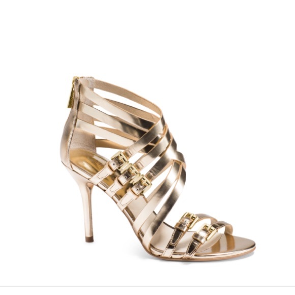 Michael Kors  gold strappy heels