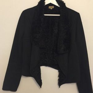 Faux fur sude Moto jacket from Nasty Gal