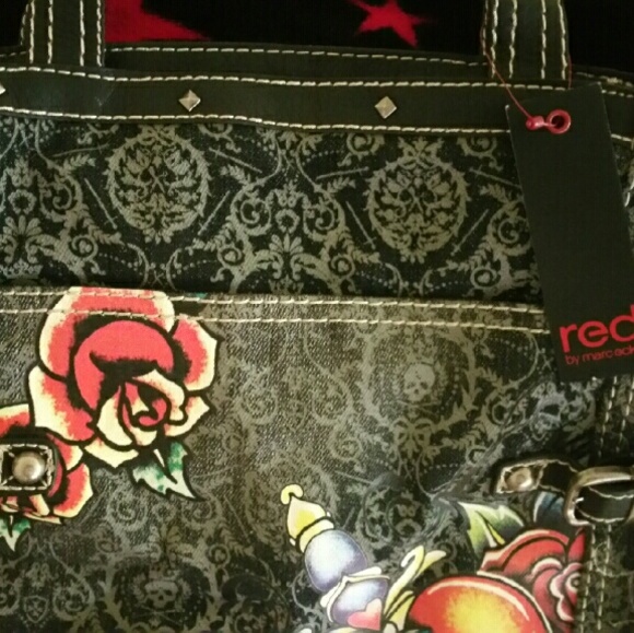 SOLD-NWT MARC ECKO Wild At Heart Tattoo Handbag - Picture 2 of 3