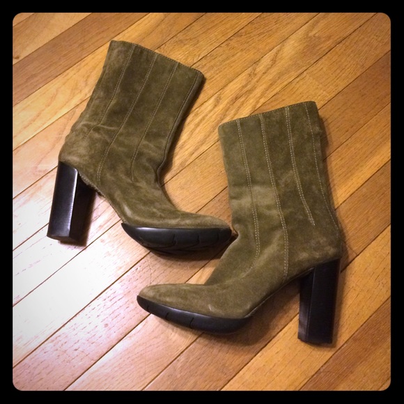 Cole Haan Suede Boots in Olive