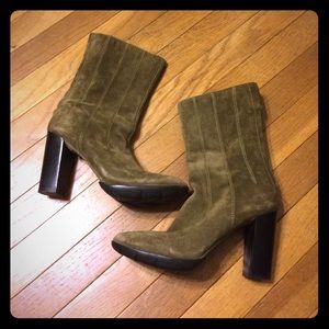 Cole Haan Suede Boots in Olive