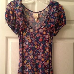 Anthropologie Ric Rac Ruffle-sleeve top, sz M