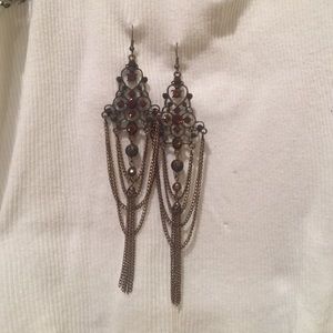 Rhinestone Bronze Earrings