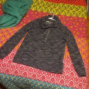 Loveappella Evie Drawstring Funnel Neck Sweatshirt