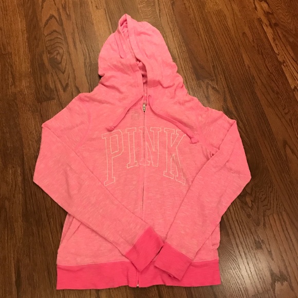 Like new VS pink zip up hoodie