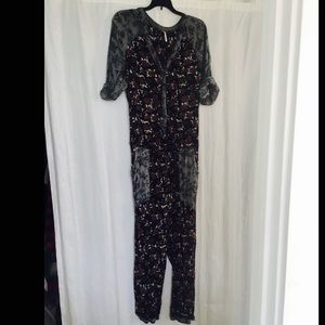 Free People floral jumpsuit.