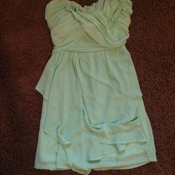 NWT strapless sea foam green dress