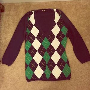 J Crew Argyle Sweater