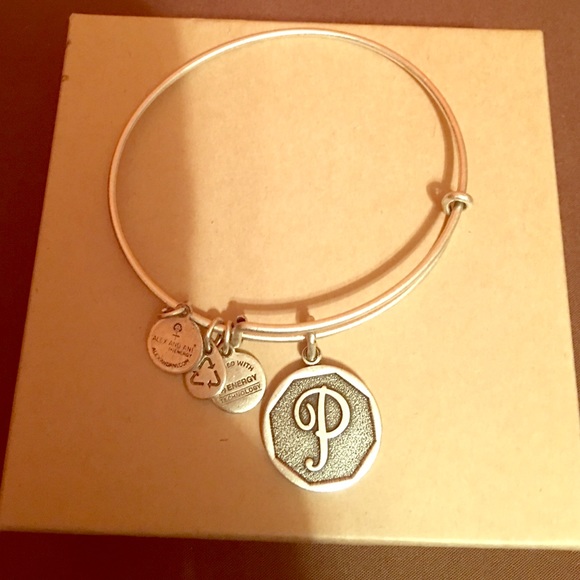 Alex & Ani "P" initial bracelet